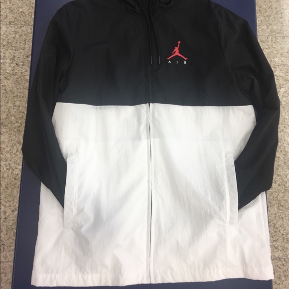 white and black jordan jacket